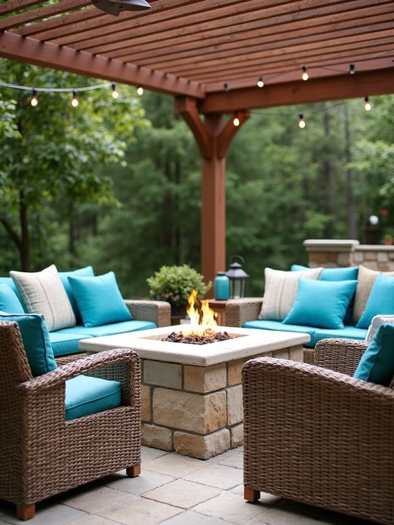 cozy outdoor conversation area