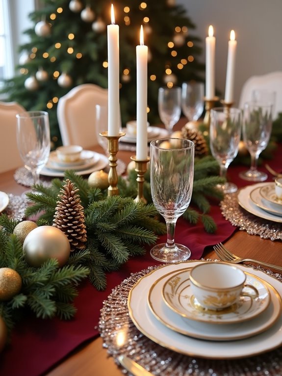 dollar store holiday tablescape