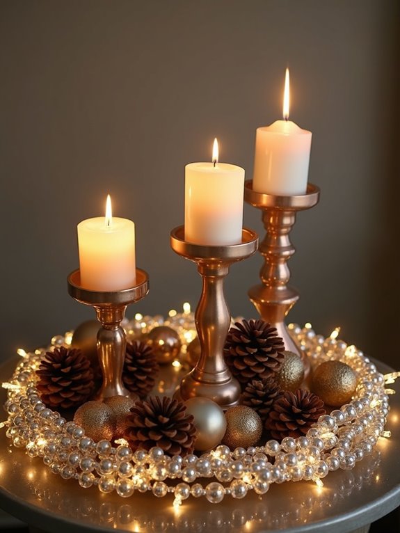 enchanting candlelit holiday centerpiece