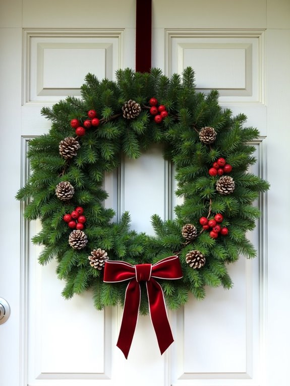 fresh evergreen wreath tradition