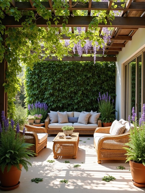 lush garden inspired outdoor retreat
