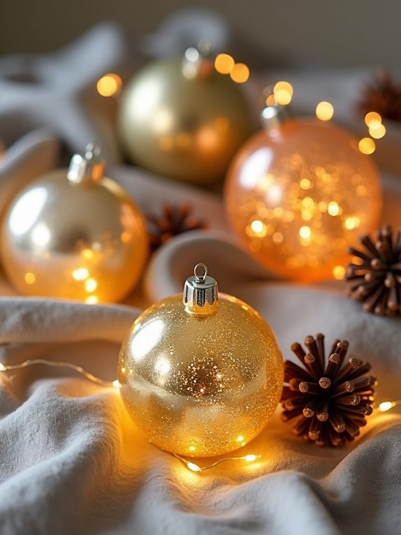 metallic diy holiday decorations