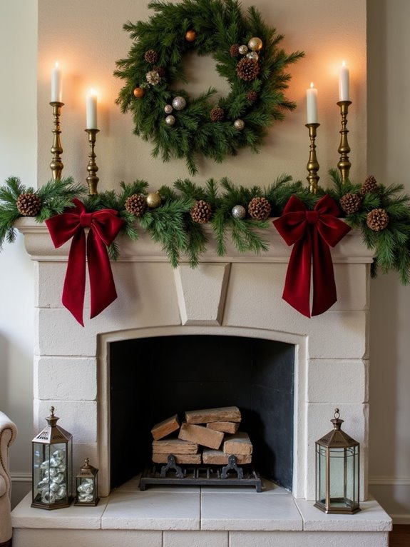 nostalgic holiday mantel decor