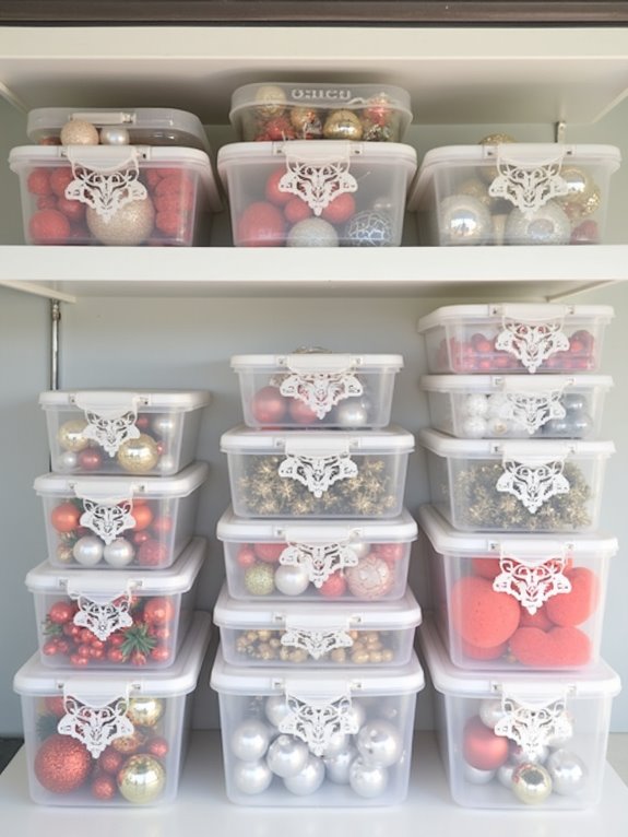 organized holiday decoration storage