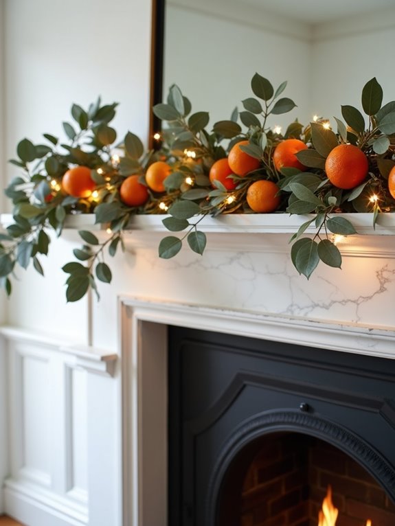 seasonal garlands and banners