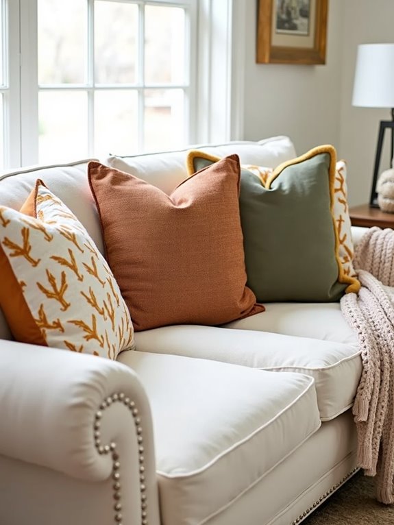 seasonal pillow and throw combinations