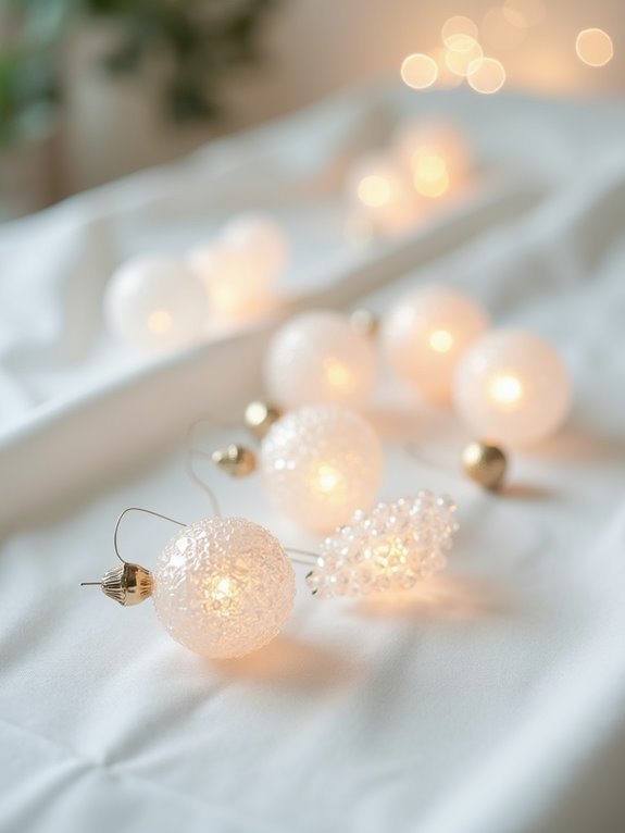 vintage baubles as centerpieces