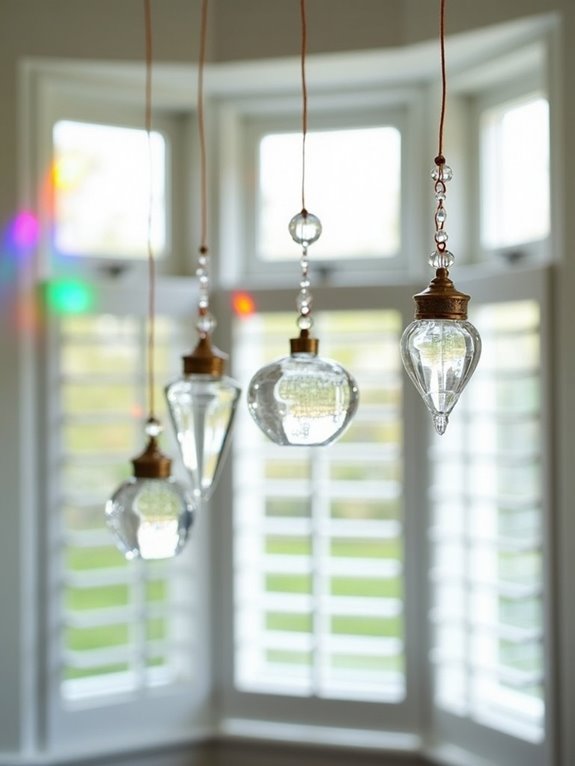 vintage ornaments window display
