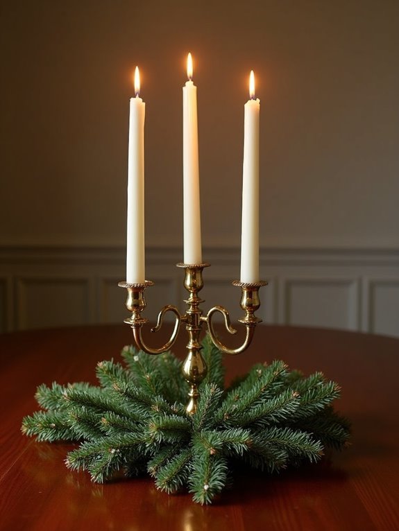warm festive candle displays
