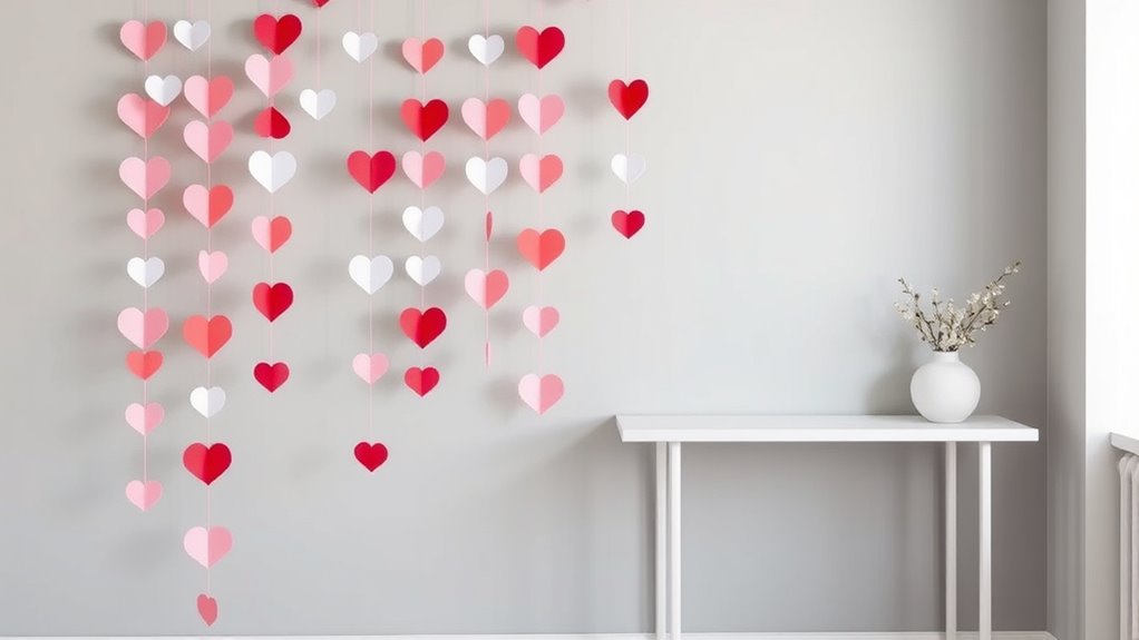 customizable paper heart garlands