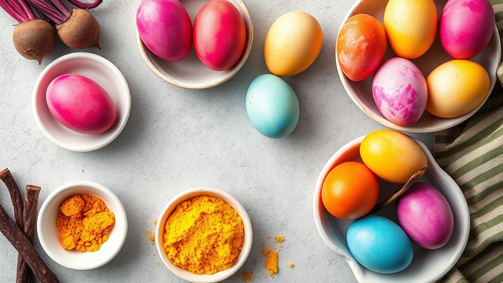 dye easter eggs naturally or vibrantly