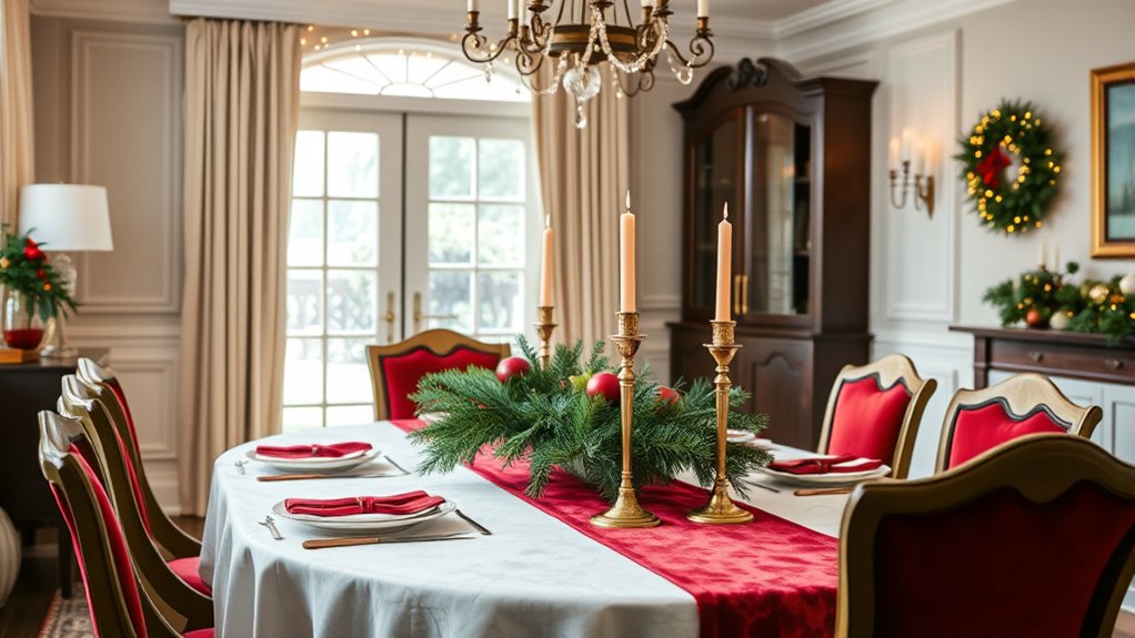 festive dining room decor
