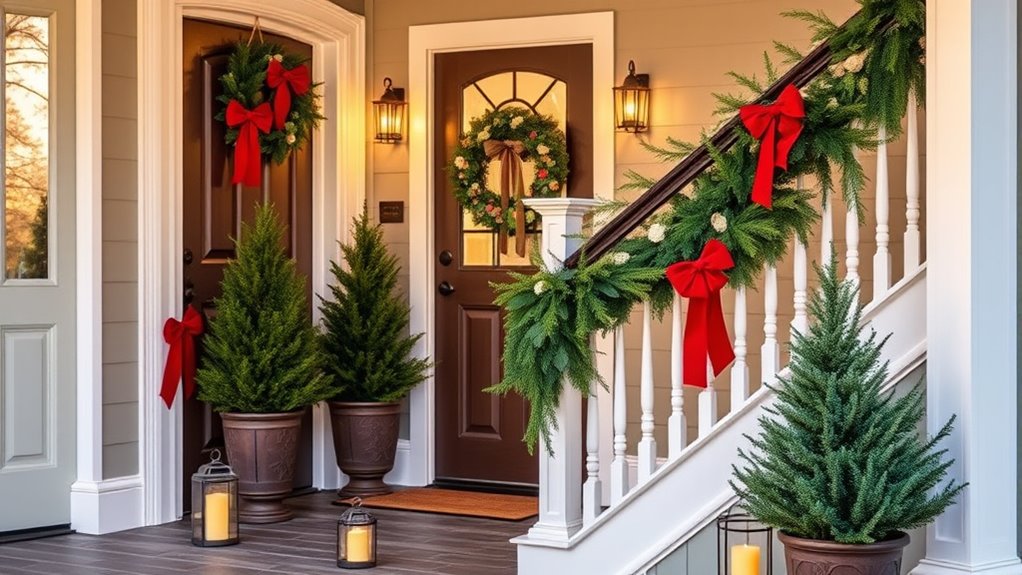 festive entryway and welcome