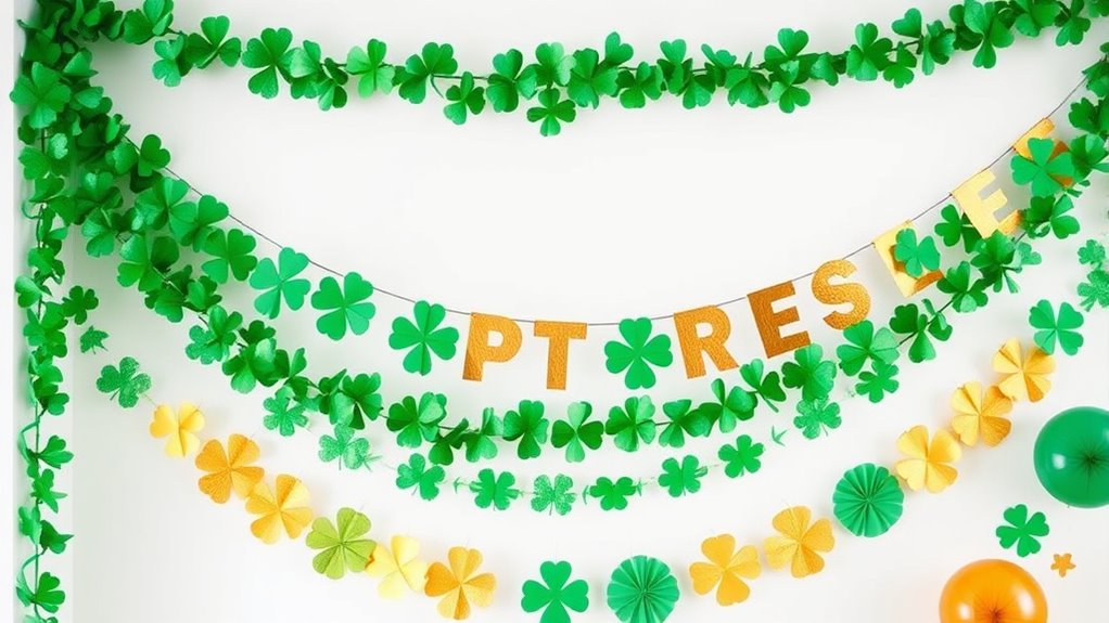 festive shamrock party decor
