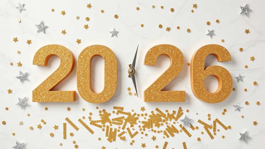 glittery countdown display creations