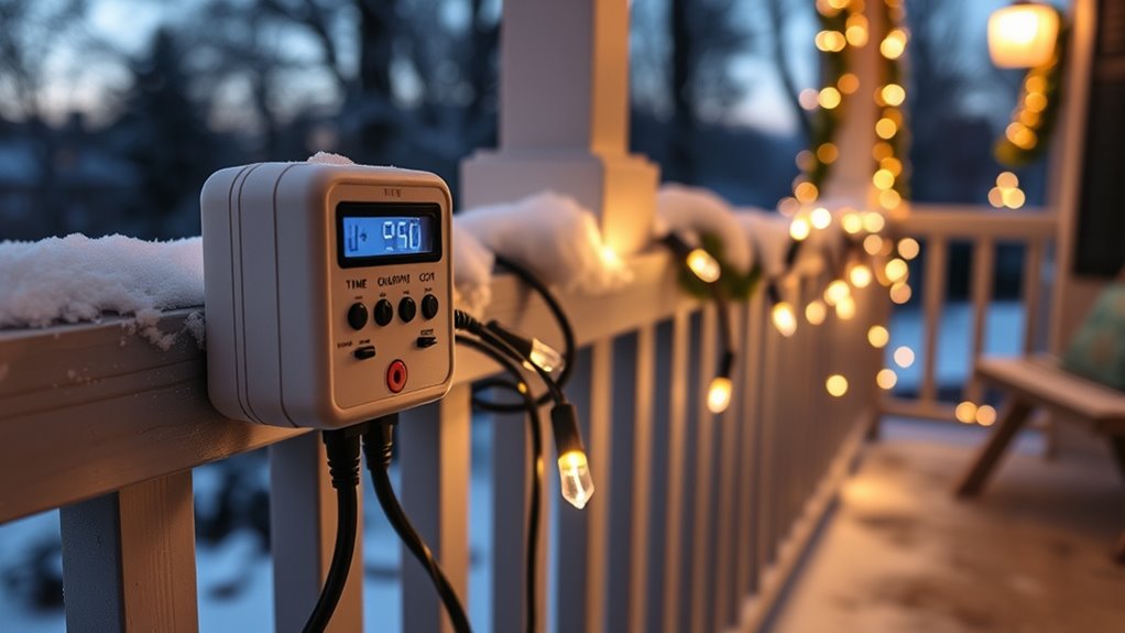 outdoor christmas lighting setup
