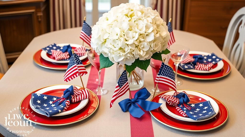 patriotic festive table d cor