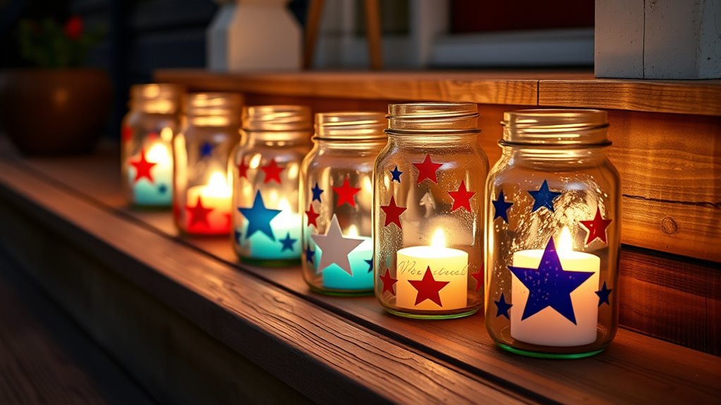 patriotic mason jar luminaries