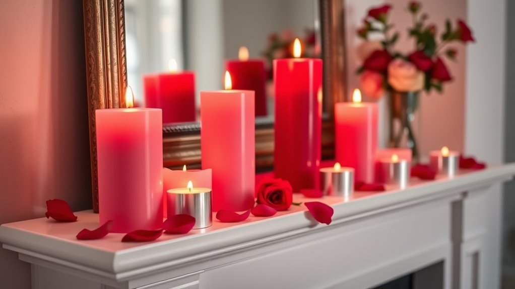 romantic candle lighting arrangements