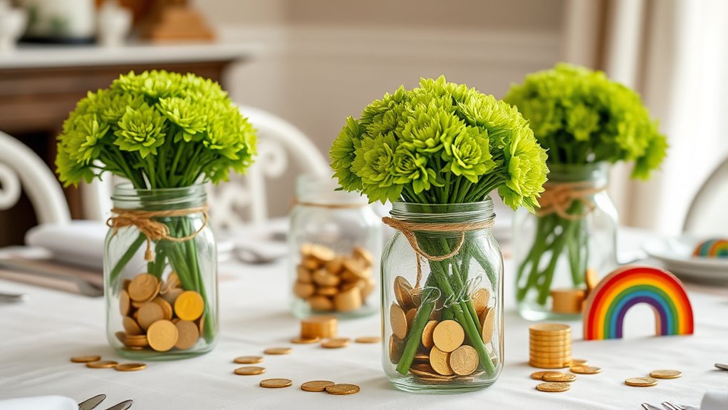 rustic mason jar centerpieces