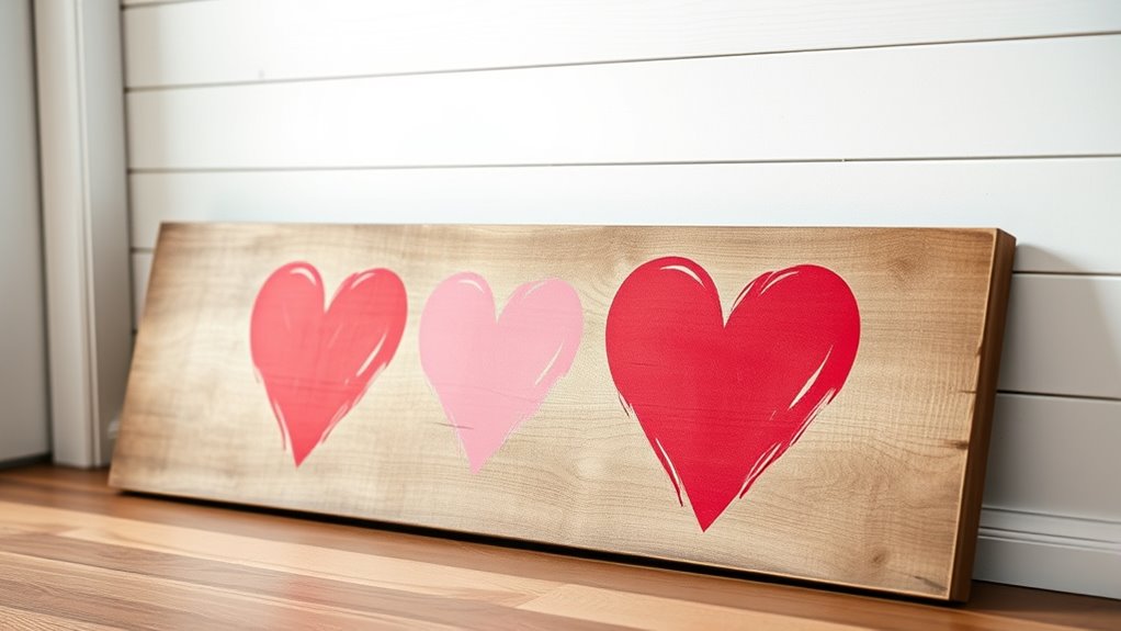 rustic painted love signs