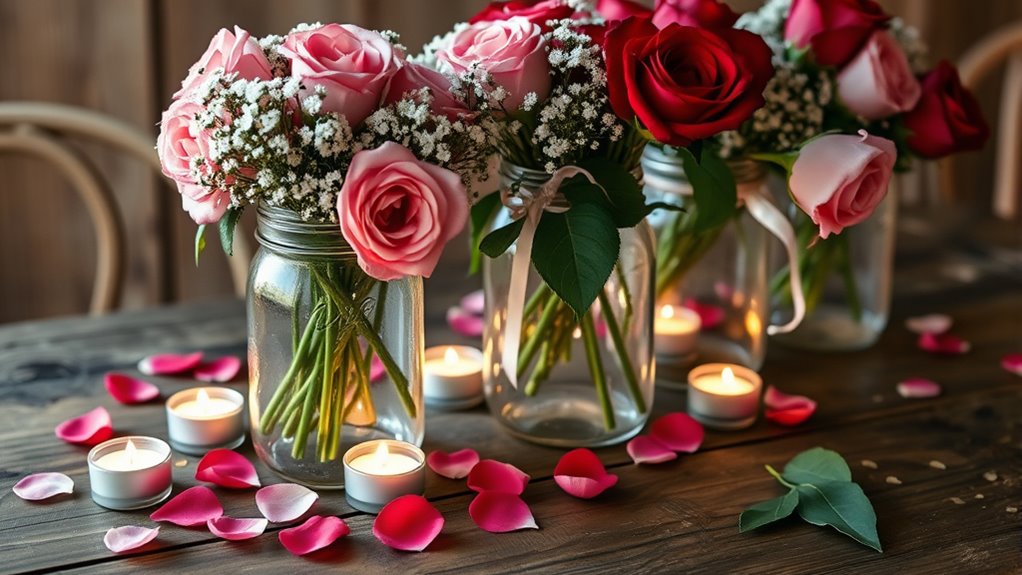 valentine s mason jar centerpieces