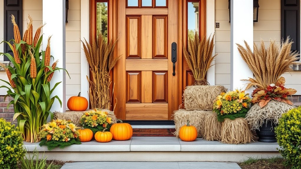 welcome thanksgiving with decorations