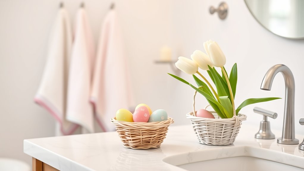 affordable easter bathroom decor