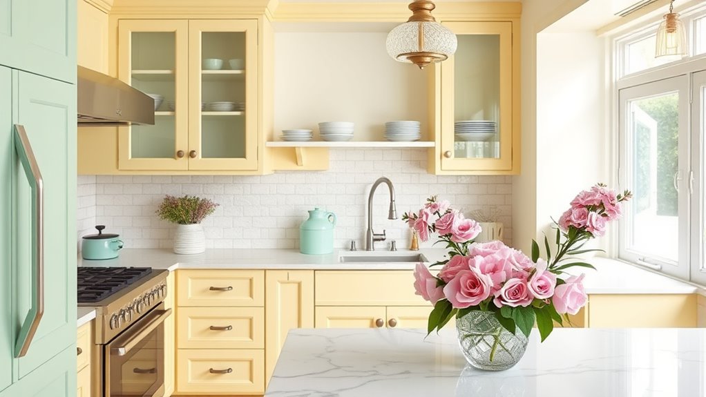 brighten kitchen with colors