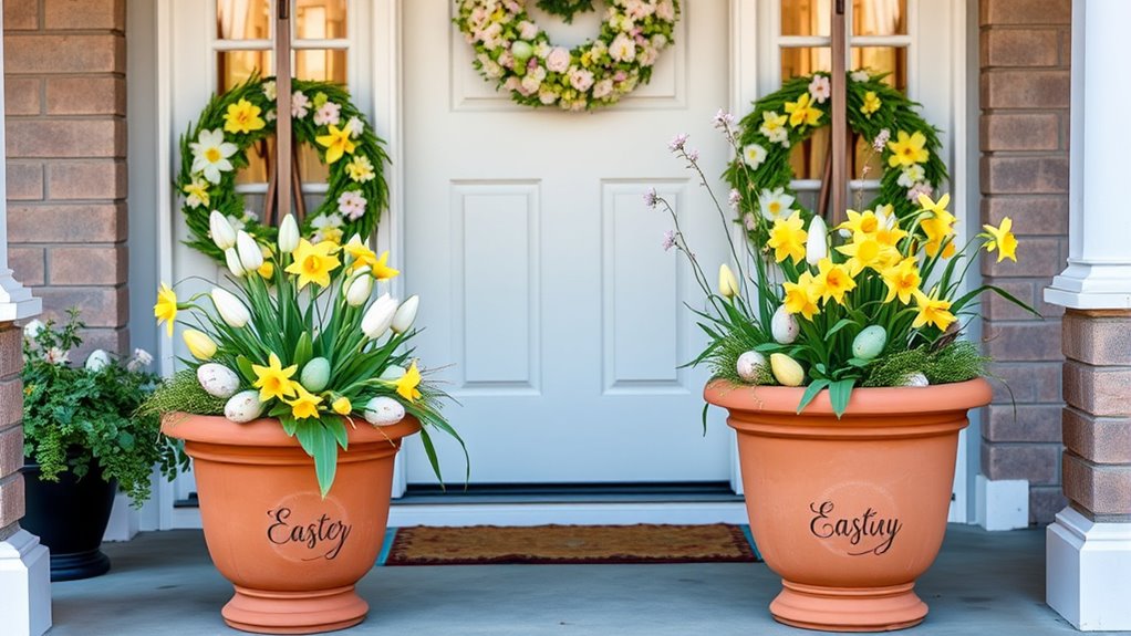 budget friendly easter porch decor