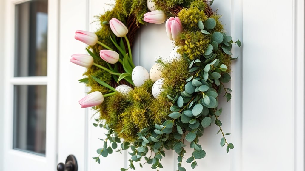 colorful easter wreath creations