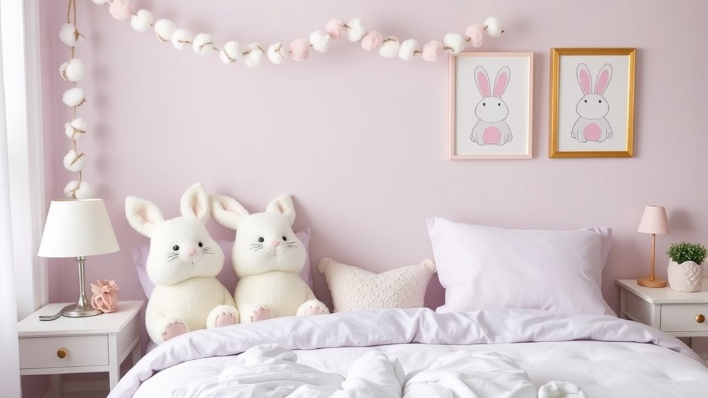 cozy bunny themed room decor