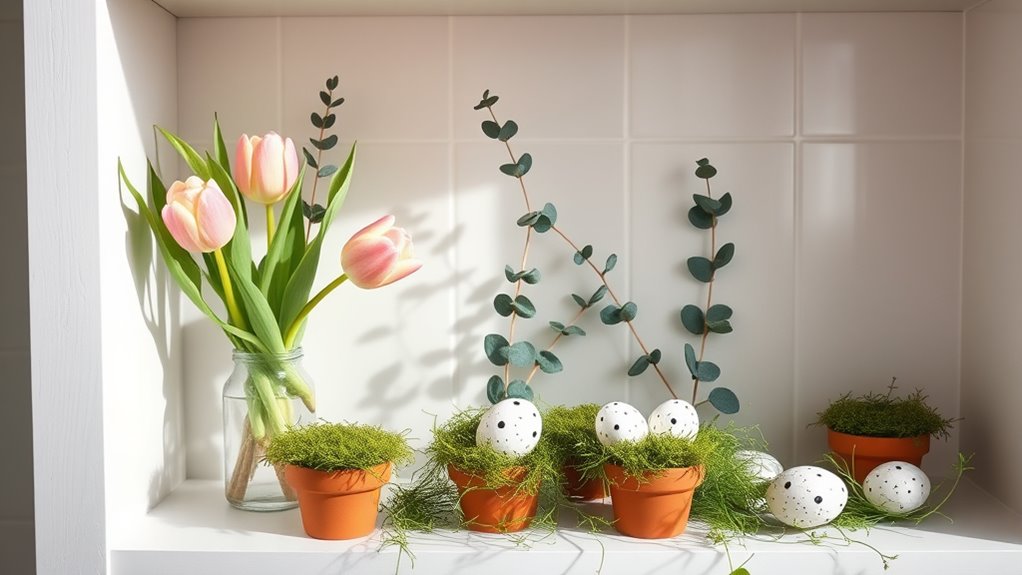 easter bathroom floral ideas