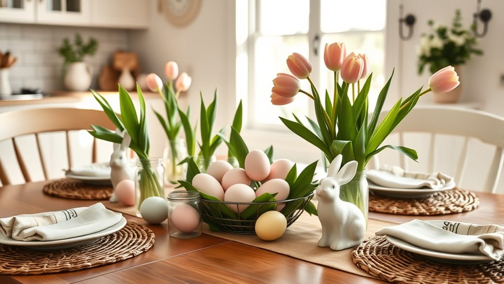 easter kitchen table decor