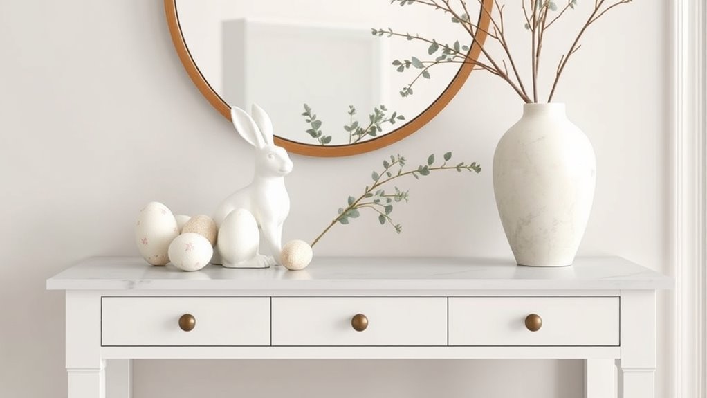 elegant easter entryway decor