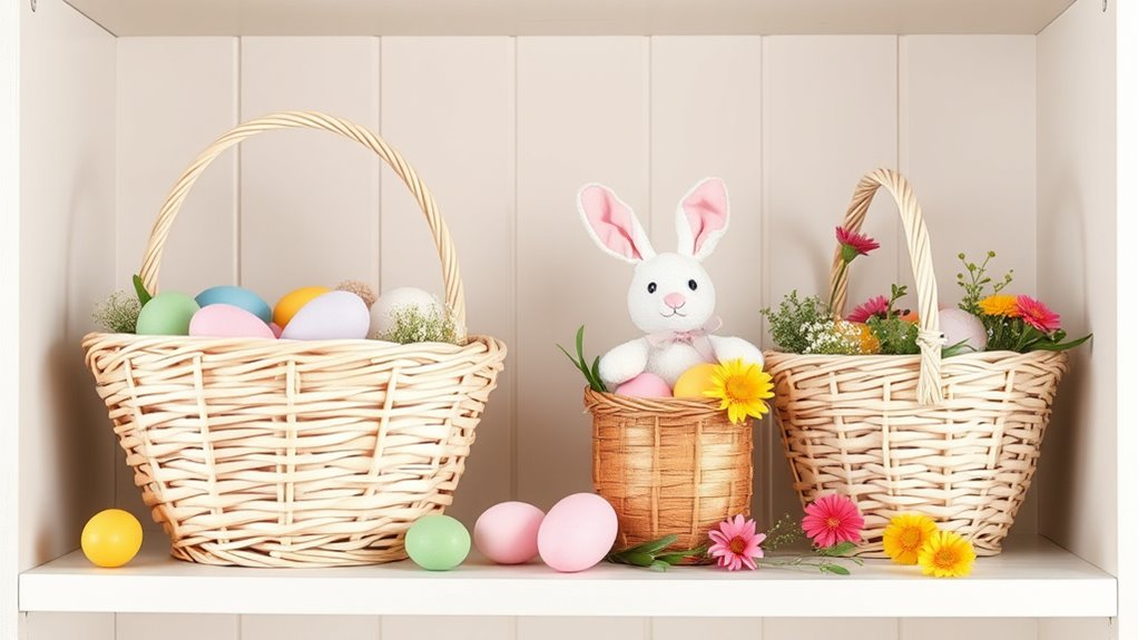 festive easter basket decor