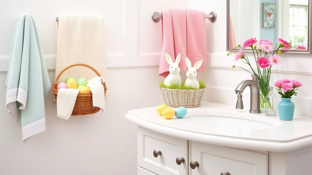 festive easter bathroom decor