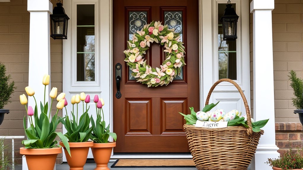 handmade easter porch decor