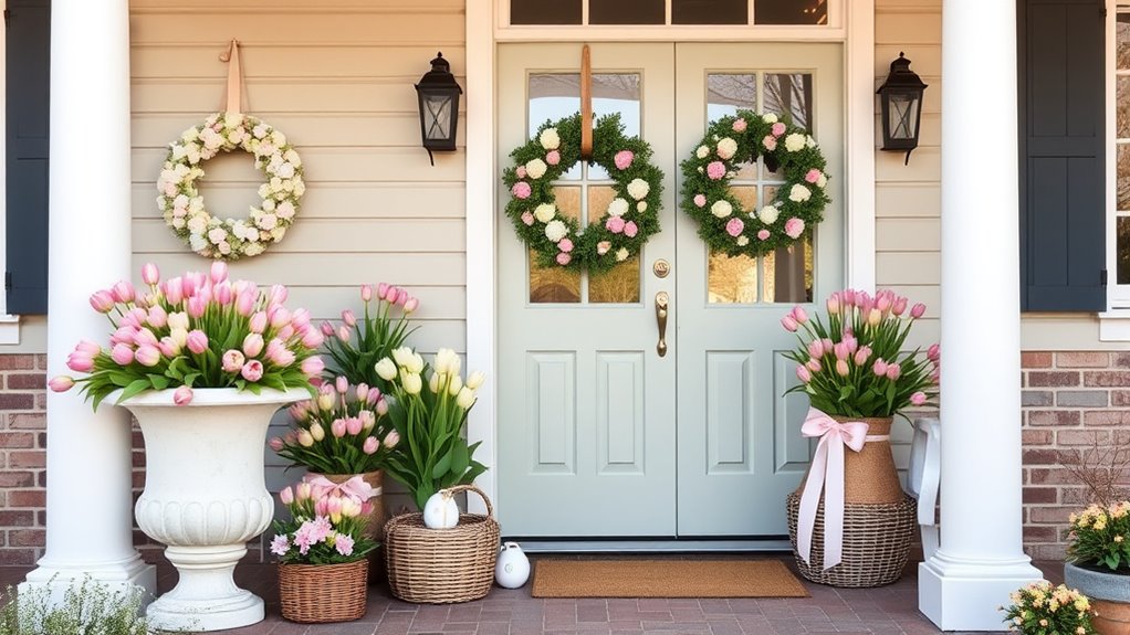 layered easter porch decorations