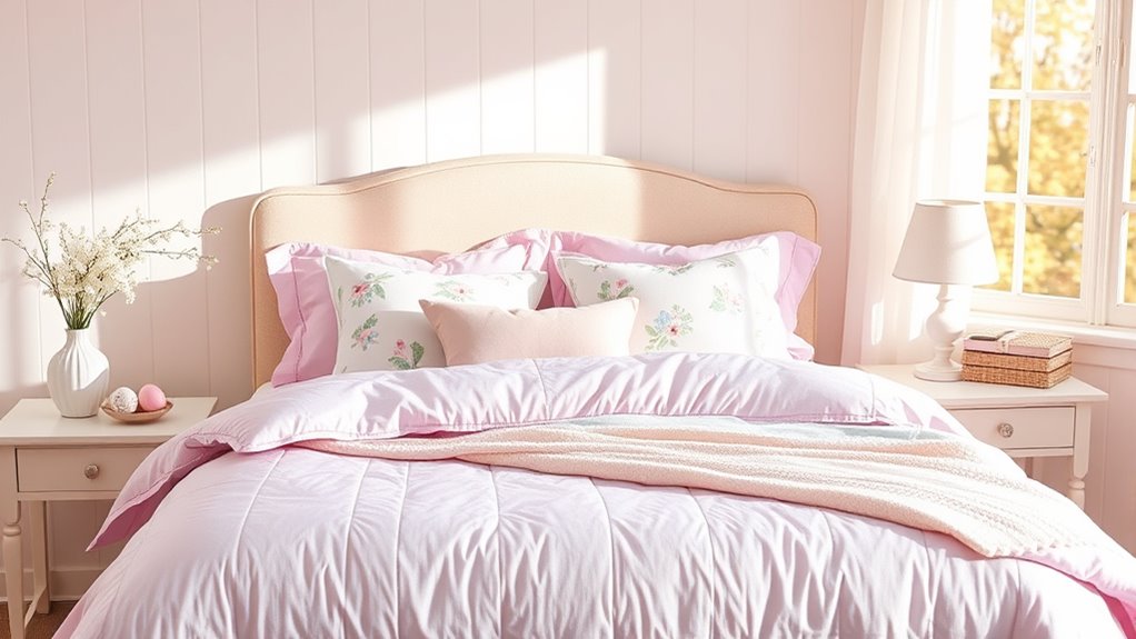 pastel floral easter decor