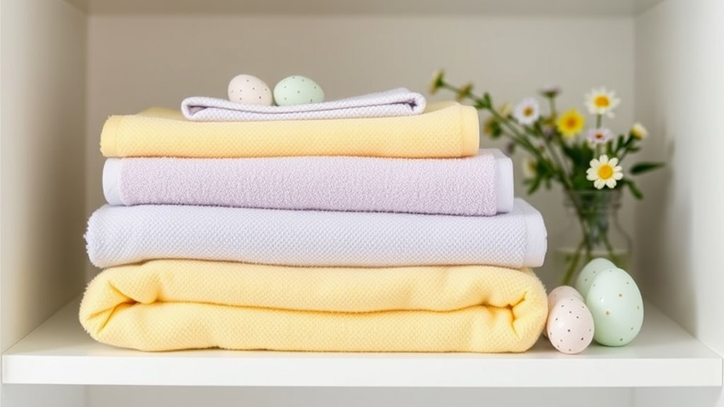 pastel towels for easter