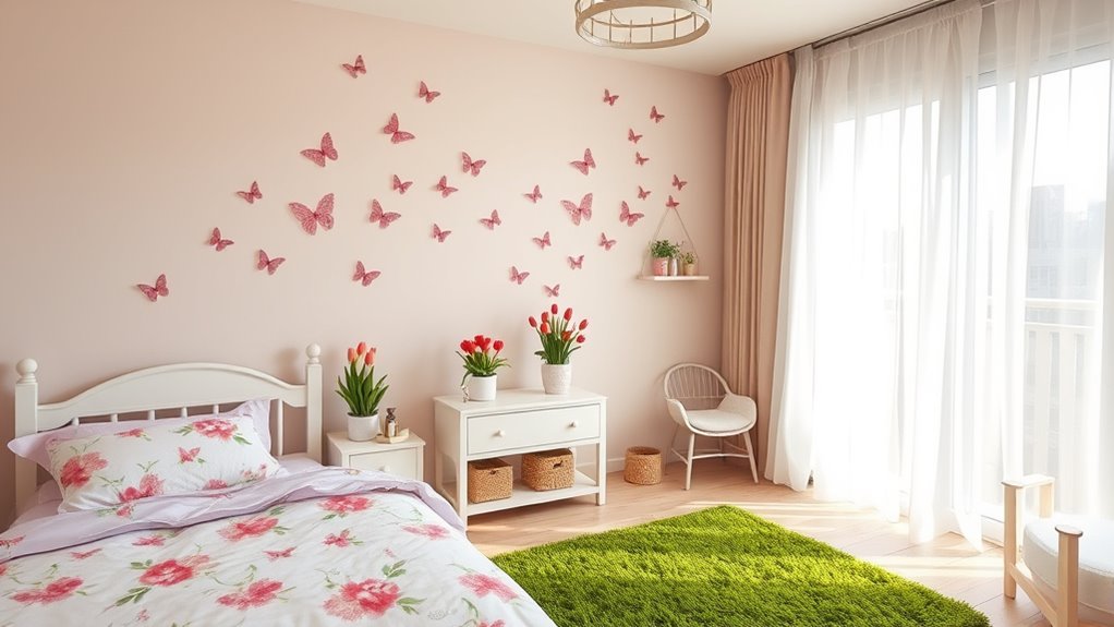 springtime garden room accents