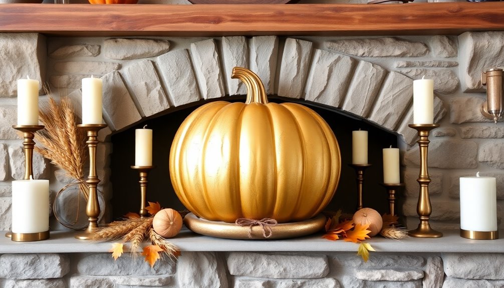 anchor your thanksgiving mantle