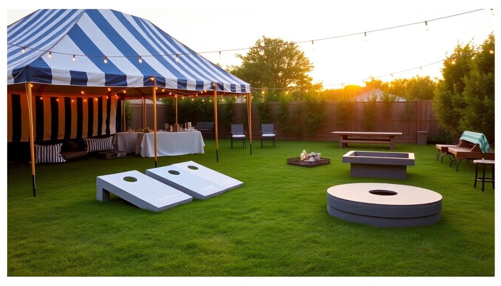 backyard party tent celebration