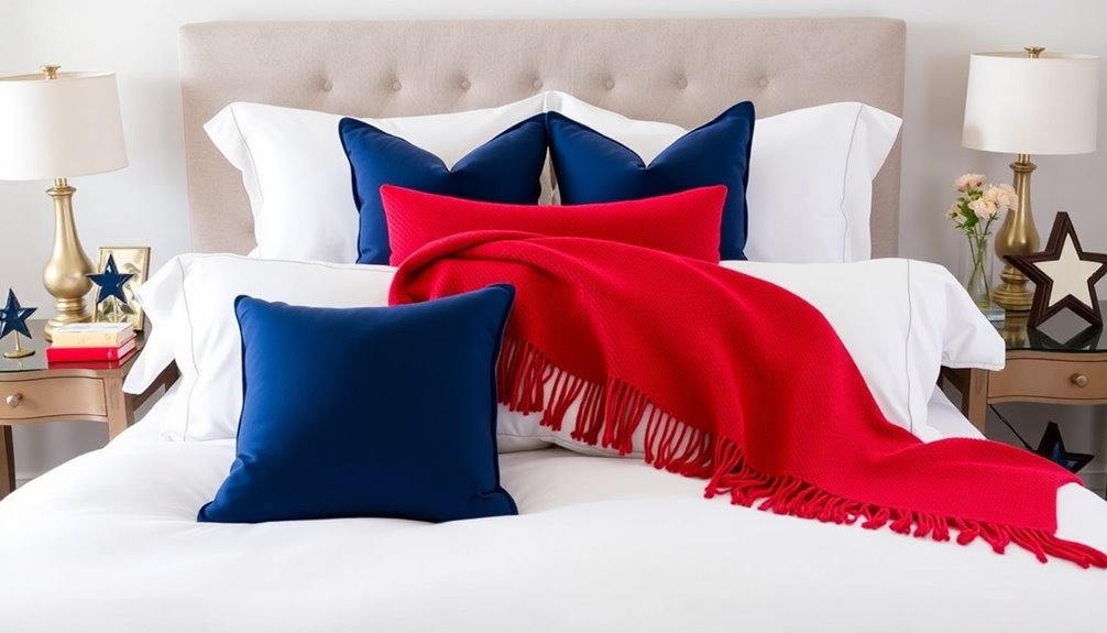 balanced patriotic bedroom design