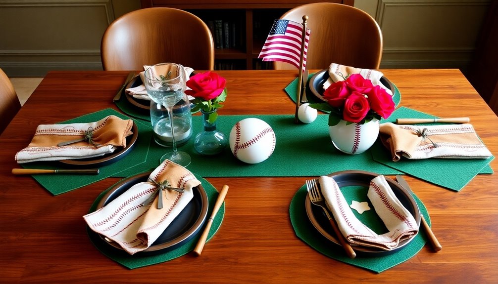 baseball themed father s day tablescape