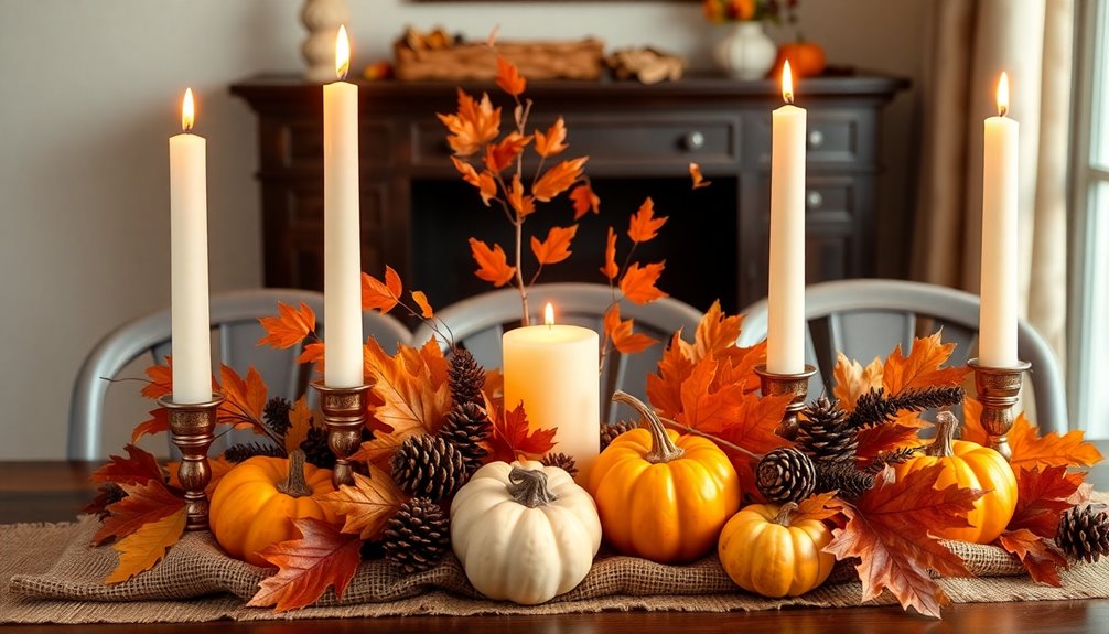 candle arrangements create ambiance