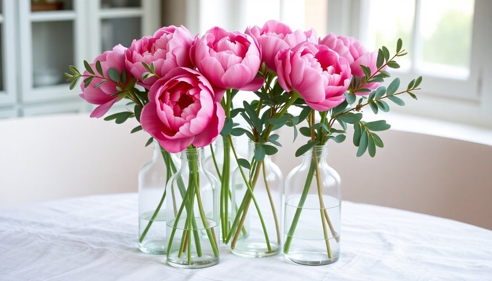 cluster small vases creatively