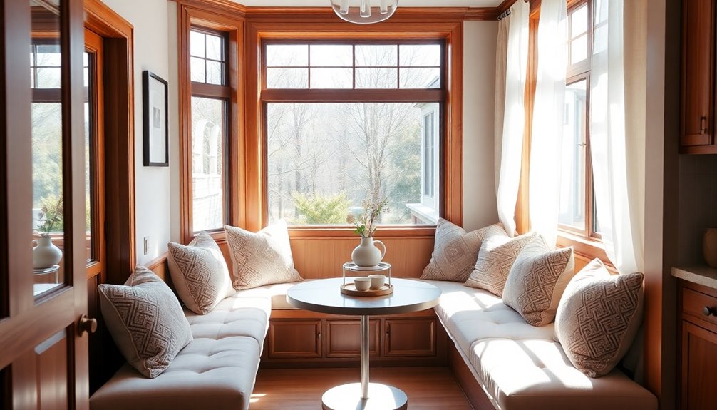 comfortable breakfast nook seating