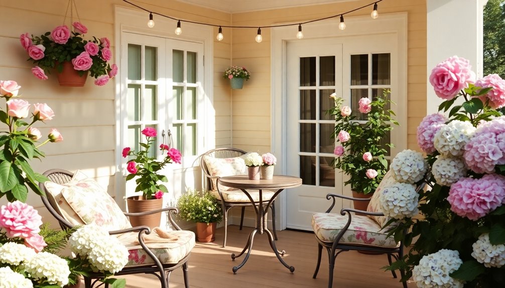 comfortable inviting patio escape